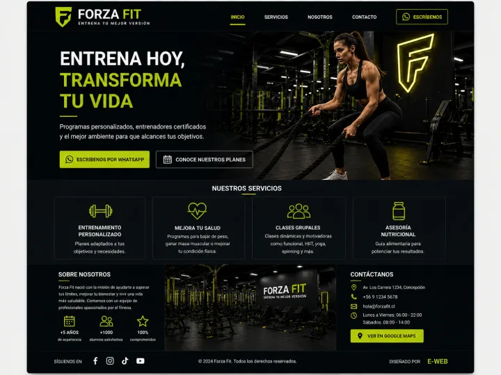 Vista demostrativa de Gimnasio