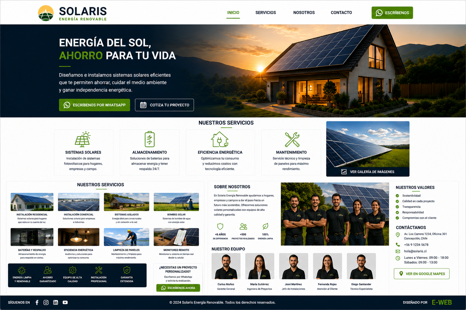 Vista de Energía Solar Sur